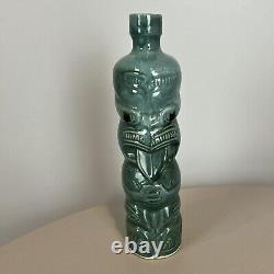 Ti-Toki Liqueur Bottle New Zealand Tiki Bar Decanter 750ml Vintage Blue Green