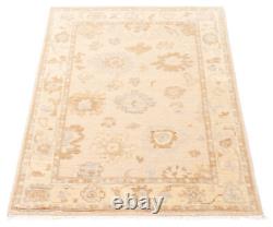 Traditional Hand-Knotted Bordered Area Rug 3'11 x 5'11 Wool Carpet