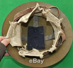 UNUSUAL New Zealand Army STEEL HELMET Made & Worn ONLY in The Pacific WW2 era