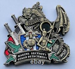 USMC MSG Marine Security Guard Detachment Wellington, New Zealand Challenge Coin