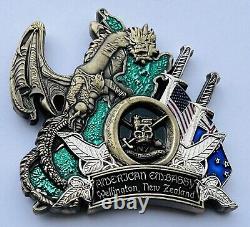 USMC MSG Marine Security Guard Detachment Wellington, New Zealand Challenge Coin