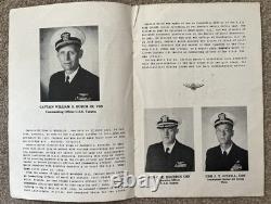 USS Tarawa (CV A-40). Visit To New Zealand 1954. Signatures on reverse. Rare