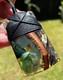 Unique Art Nz Pounamu Jade, Paua Shell, Totara Wood Maori Bound Hei Toki Adze