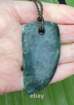 Unique Dallas Crombie Nz Blue Inanga Pounamu Jade Greenstone Maori Whale Tooth