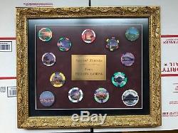 Unique Paulson Framed Sample Set Sky City Casino Auckland New Zealand 13 Chips