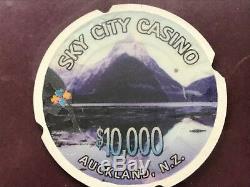 Unique Paulson Framed Sample Set Sky City Casino Auckland New Zealand 13 Chips