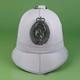 VINTAGE NEW ZEALAND POLICE HAT HELMET KINGS CROWN BADGE 1960 White Bobbie RARE