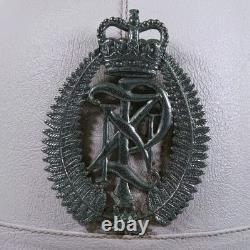 VINTAGE NEW ZEALAND POLICE HAT HELMET KINGS CROWN BADGE 1960 White Bobbie RARE