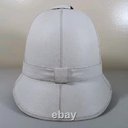VINTAGE NEW ZEALAND POLICE HAT HELMET KINGS CROWN BADGE 1960 White Bobbie RARE