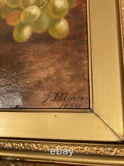 VTG Antique 1800s 1884 J F John Norton Oil Painting Australia New Zealand