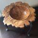 VTG Hand Carved New Zealand Silver Beech BURL WOOD BOWL and IRON PEDESTAL SIGNED