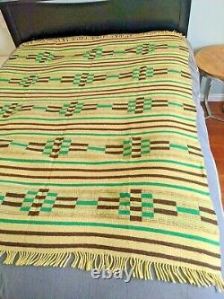 VTG Manatunga New Zealand Wool Geometric Aztec Western MCM Blanket 69 x 57