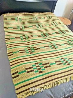 VTG Manatunga New Zealand Wool Geometric Aztec Western MCM Blanket 69 x 57