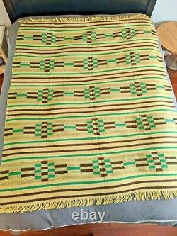 VTG Manatunga New Zealand Wool Geometric Aztec Western MCM Blanket 69 x 57