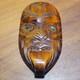 VTG Maori Rotorua New Zealand Moana Wood Carving Polynesian Shell Tiki Mask 10