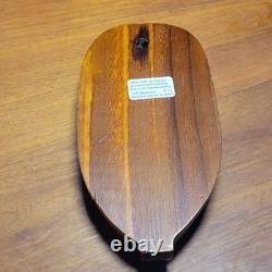 VTG Maori Rotorua New Zealand Moana Wood Carving Polynesian Shell Tiki Mask 10