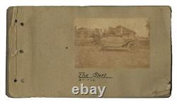 Vintage 1923 Photo Album Early Automobile Car Trip Along New Zealand Coast