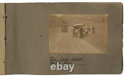 Vintage 1923 Photo Album Early Automobile Car Trip Along New Zealand Coast