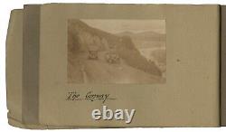 Vintage 1923 Photo Album Early Automobile Car Trip Along New Zealand Coast