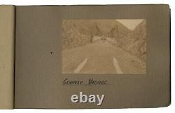 Vintage 1923 Photo Album Early Automobile Car Trip Along New Zealand Coast