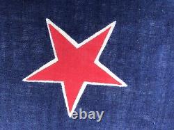 Vintage 1953 New Zealand Ensign Flag & Pole QEII Coronation Cotton Flag 34 86cm