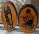 Vintage 1970s New Zealand Maori Chief, Maori Warrior Carved Art Wall Plaques