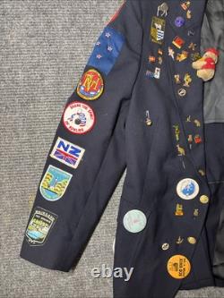 Vintage 1980s Youth Exchange Student Jacket Patch Collection Blazer New Zealand