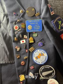 Vintage 1980s Youth Exchange Student Jacket Patch Collection Blazer New Zealand