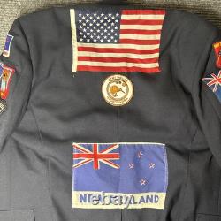 Vintage 1980s Youth Exchange Student Jacket Patch Collection Blazer New Zealand