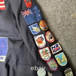 Vintage 1980s Youth Exchange Student Jacket Patch Collection Blazer New Zealand