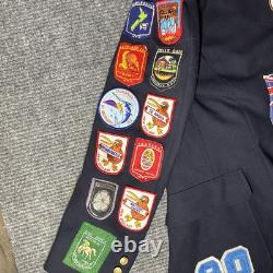 Vintage 1980s Youth Exchange Student Jacket Patch Collection Blazer New Zealand
