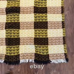 Vintage 60s/70s RARE Manatunga Travel Rug New Zealand Fringes Throw Blanket OSFA