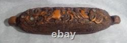 Vintage Allan Davey Maori Resin Carved Feather Box New Zealand 14