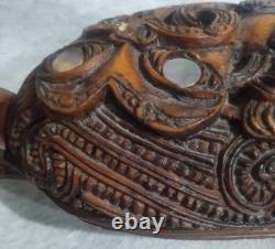 Vintage Allan Davey Maori Resin Carved Feather Box New Zealand 14