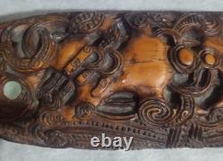 Vintage Allan Davey Maori Resin Carved Feather Box New Zealand 14