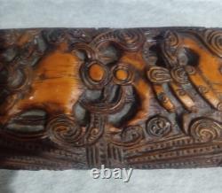 Vintage Allan Davey Maori Resin Carved Feather Box New Zealand 14