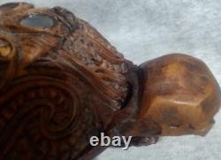 Vintage Allan Davey Maori Resin Carved Feather Box New Zealand 14