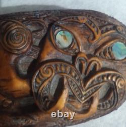 Vintage Allan Davey Maori Resin Carved Feather Box New Zealand 14