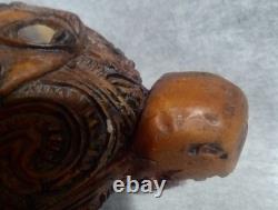 Vintage Allan Davey Maori Resin Carved Feather Box New Zealand 14