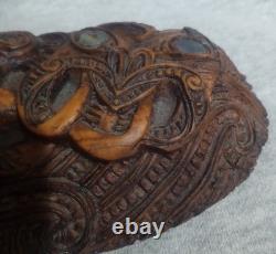 Vintage Allan Davey Maori Resin Carved Feather Box New Zealand 14
