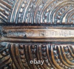 Vintage Allan Davey Maori Resin Carved Feather Box New Zealand 14