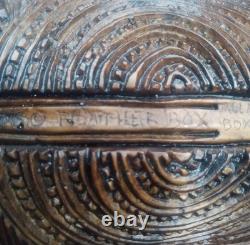 Vintage Allan Davey Maori Resin Carved Feather Box New Zealand 14