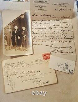 Vintage Antique Correspondence & Photo Timaru, New Zealand to Ohio 1926-1929
