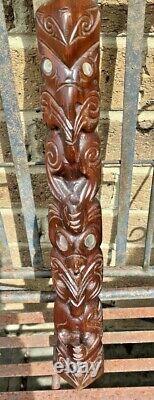 Vintage Antique New Zealand Wooden Tiki Totem