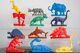 Vintage Dinosaurs Nabisco / Lipton Shreddies Complete Set RARE COLOURS