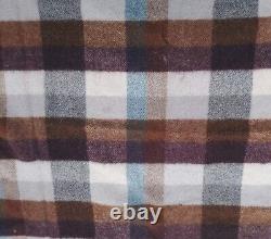 Vintage Haeremai Pure New Zealand Wool Travel Rug Plaid 61 X 51 Rare