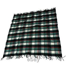 Vintage Haeremai Pure New Zealand Wool Travel Rug Plaid 63 X 60 Rare