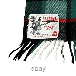 Vintage Haeremai Pure New Zealand Wool Travel Rug Plaid 63 X 60 Rare