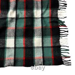 Vintage Haeremai Pure New Zealand Wool Travel Rug Plaid 63 X 60 Rare