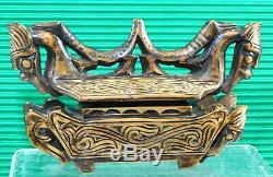 Vintage Hand Carved Style of Maori Box South Pacific Polynesian Oceanian Art